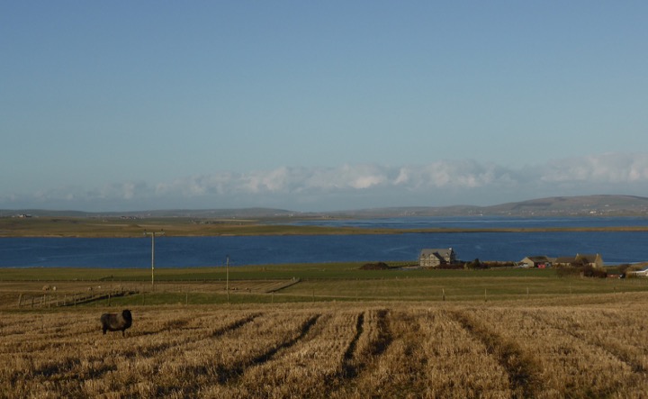 Orkney andscape across the lochs